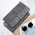 iPhone 17 Pro Max Geometric Embossed Leather Phone Case - Grey