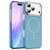 iPhone 17 Pro Max Gold Armor PC Thin Circle MagSafe Shockproof Phone Case - Ocean blue