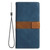 iPhone 17 Pro Max Grid Stitching Leather Phone Case with Lanyard - Blue iPhone 17 Pro Max Grid Stitching Leather Phone Case with Lanyard - Blue