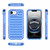 iPhone 17 Pro Max High Transparency TPU Hybrid PC Airbag Phone Case - Transparent Blue
