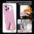 iPhone 17 Pro Max Honeycomb Cooling MagSafe Holder Phone Case - Pink iPhone 17 Pro Max Honeycomb Cooling MagSafe Holder Phone Case - Pink