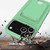 iPhone 17 Pro Max Integrated Card Bag Solid Color Liquid Silicone Phone Case with Lanyard - Green