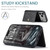 iPhone 17 Pro Max JEEHOOD J01 Retro Magnetic Detachable Wallet Phone Case - Black