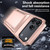 iPhone 17 Pro Max Kalebol Flip Card Wallet Holder Shockproof Phone Case - Gray
