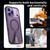 iPhone 17 Pro Max kalebol Honeycomb Cooling MagSafe Holder Phone Case - Purple