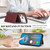 iPhone 17 Pro Max Kalebol Magnetic Button Card Bag MagSafe Ring Leather Phone Case - Red