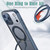 iPhone 17 Pro Max kalebol MagSafe Metal Ring Holder Phone Case - Blue iPhone 17 Pro Max kalebol MagSafe Metal Ring Holder Phone Case - Blue
