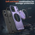 iPhone 17 Pro Max kalebol Metal 360 Degree Rotation Holder MagSafe Phone Case - Purple iPhone 17 Pro Max kalebol Metal 360 Degree Rotation Holder MagSafe Phone Case - Purple