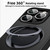iPhone 17 Pro Max Kalebol Rotating Holder MagSafe PC Hybrid TPU Phone Case - Black