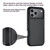 iPhone 17 Pro Max Kalebol Shockproof PC Hybrid TPU Phone Case with Back Clip - Black