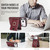 iPhone 17 Pro Max Kalebol Strong MagSafe Ring Magnetic Card Bag Holder Leather Phone Case - Red
