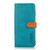 iPhone 17 Pro Max KHAZNEH Dual-color Cowhide Texture Flip Leather Phone Case - Blue
