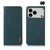 iPhone 17 Pro Max KHAZNEH Nappa Top Layer Cowhide Leather Phone Case - Green