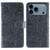 iPhone 17 Pro Max Lace Flower Embossing Flip Leather Phone Case - Dark Blue