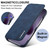 iPhone 17 Pro Max LC.IMEEKE Hon Ancient Series Flip Leather Phone Case - Blue