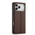 iPhone 17 Pro Max LC.IMEEKE L1 Series Frosted Fine Texture PU Phone Case - Brown