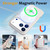 iPhone 17 Pro Max Liquid Silicone MagSafe Magnetic Phone Case with Ring Holder - Antique White