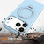 iPhone 17 Pro Max Liquid Silicone MagSafe Magnetic Phone Case with Ring Holder - Sky Blue