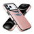 iPhone 17 Pro Max Litchi Leather Skin Card Slots Phone Case - Rose Gold