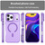 iPhone 17 Pro Max MagSafe Frosted Translucent TPU + PC Full Coverage Phone Case - Dark Purple