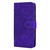 iPhone 17 Pro Max Mandala Embossed Dual-Fold Calf Leather Phone Case - Purple
