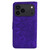 iPhone 17 Pro Max Mandala Embossed Dual-Fold Calf Leather Phone Case - Purple