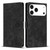 iPhone 17 Pro Max Mandala Embossed Retro Frosted Leather Phone Case - Black