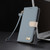 iPhone 17 Pro Max Metal Bow Leather Phone Case with Hand Strap - Light Blue iPhone 17 Pro Max Metal Bow Leather Phone Case with Hand Strap - Light Blue