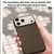 iPhone 17 Pro Max Metal Frame Nanofiber MagSafe Magnetic Phone Case - Red