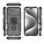 iPhone 17 Pro Max Metal Kickstand TPU Hybrid PC Phone Case - Black