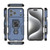 iPhone 17 Pro Max Metal Kickstand TPU Hybrid PC Phone Case - Blue