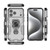 iPhone 17 Pro Max Metal Kickstand TPU Hybrid PC Phone Case - Grey