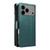 iPhone 17 Pro Max Multi Card Wallet Leather Phone Case with Strap - Green iPhone 17 Pro Max Multi Card Wallet Leather Phone Case with Strap - Green