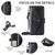 iPhone 17 Pro Max Multi-card Slots Crossbody Cowhide Leather Phone Case - Black