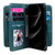 iPhone 17 Pro Max Multi-Function Wallet 10 Card Slots Leather Phone Case - Dark Green
