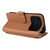 iPhone 17 Pro Max Multifunctional 6-Card Slots Leather Phone Case with Wrist Strap - Brown