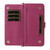 iPhone 17 Pro Max Multifunctional 6-Card Slots Leather Phone Case with Wrist Strap - Rose Red iPhone 17 Pro Max Multifunctional 6-Card Slots Leather Phone Case with Wrist Strap - Rose Red