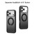 iPhone 17 Pro Max Mutural Armor Series MagSafe Magnetic Holder Phone Case - Dark Grey