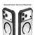 iPhone 17 Pro Max Mutural Clear Armor Series MagSafe PC Hybrid TPU Phone Case - Dark Grey