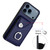 iPhone 17 Pro Max Organ Card Bag Ring Holder Phone Case - Blue