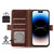 iPhone 17 Pro Max Ostrich Pattern Genuine Leather RFID Phone Case - Coffee