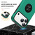 iPhone 17 Pro Max PC + TPU Magnetic Phone Case with Invisible Ring Holder - Dark Green