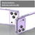 iPhone 17 Pro Max PC Hybrid TPU Airbag Shockproof Phone Case - Transparent Purple