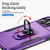 iPhone 17 Pro Max Pioneer Armor Heavy Duty PC + TPU Phone Case with Holder - Purple+Black