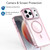 iPhone 17 Pro Max Plating Gradient Discolor MagSafe Phone Case with Holder - Pink iPhone 17 Pro Max Plating Gradient Discolor MagSafe Phone Case with Holder - Pink