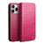 iPhone 17 Pro Max QIALINO Little Crocodile Texture Genuine Leather Phone Case - Rose Red