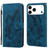 iPhone 17 Pro Max Retro Skin Feel Butterflies Embossing Horizontal Flip Leather Phone Case - Blue iPhone 17 Pro Max Retro Skin Feel Butterflies Embossing Horizontal Flip Leather Phone Case - Blue