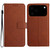 iPhone 17 Pro Max Rhombic Grid Texture Leather Phone Case - Brown