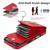 iPhone 17 Pro Max Ring Holder RFID Card Slot Phone Case - Red