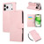 iPhone 17 Pro Max Rose Flower Embossed 3-Card Slots Leather Phone Case - Pink iPhone 17 Pro Max Rose Flower Embossed 3-Card Slots Leather Phone Case - Pink